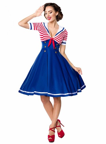 Vintage swing kleid - swing-kleid, sailor