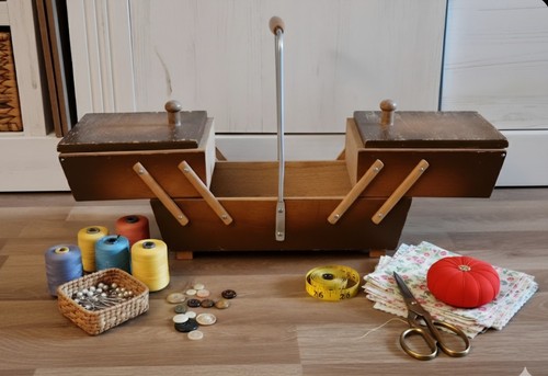 Vintage nähkästchen holz - vintage,